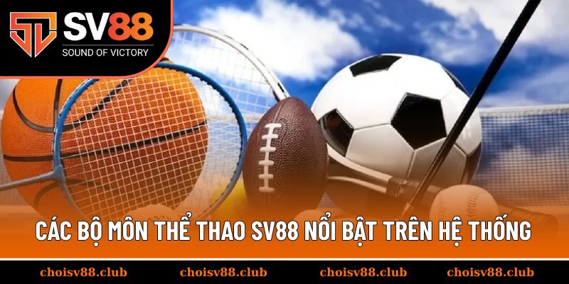 Các bộ môn thể thao SV88 nổi bật trên hệ thống